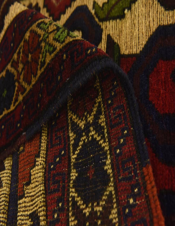 Detail image of  3' x 4' 10  Hand Knotted Sumak Wool Rug