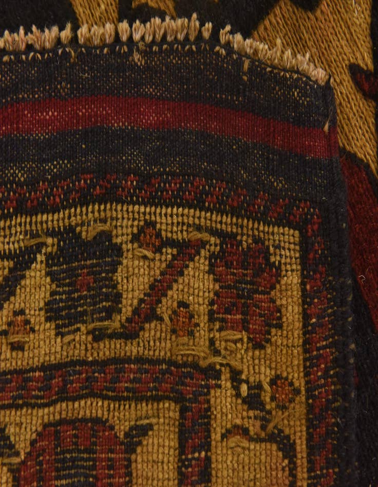 Detail image of  3' 1 x 5'  Hand Knotted Sumak Wool Rug