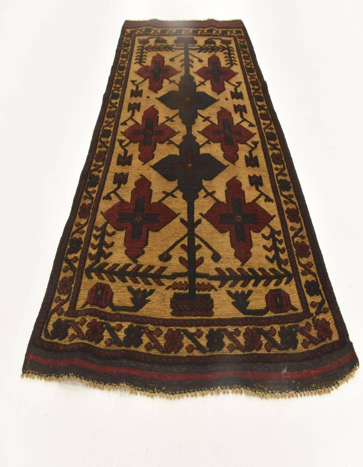 Detail image of  3' 1 x 5'  Hand Knotted Sumak Wool Rug