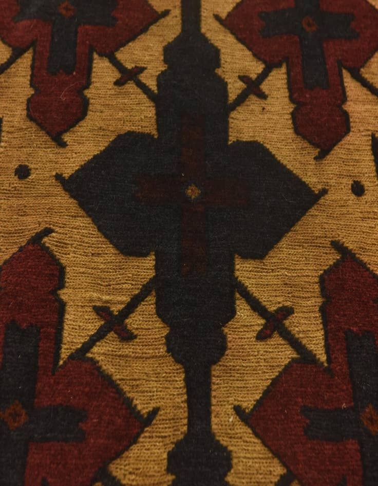 Detail image of  3' 1 x 5'  Hand Knotted Sumak Wool Rug