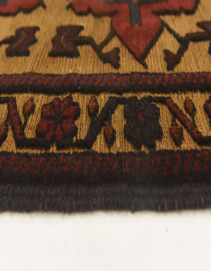 Detail image of  3' 1 x 5'  Hand Knotted Sumak Wool Rug