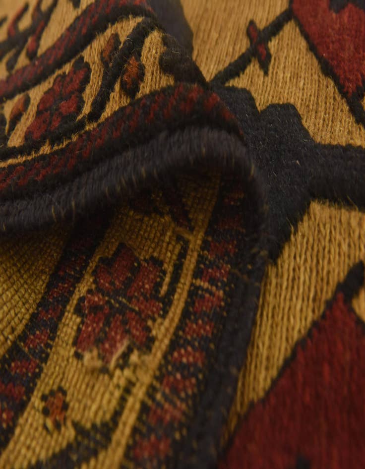 Detail image of  3' 1 x 5'  Hand Knotted Sumak Wool Rug