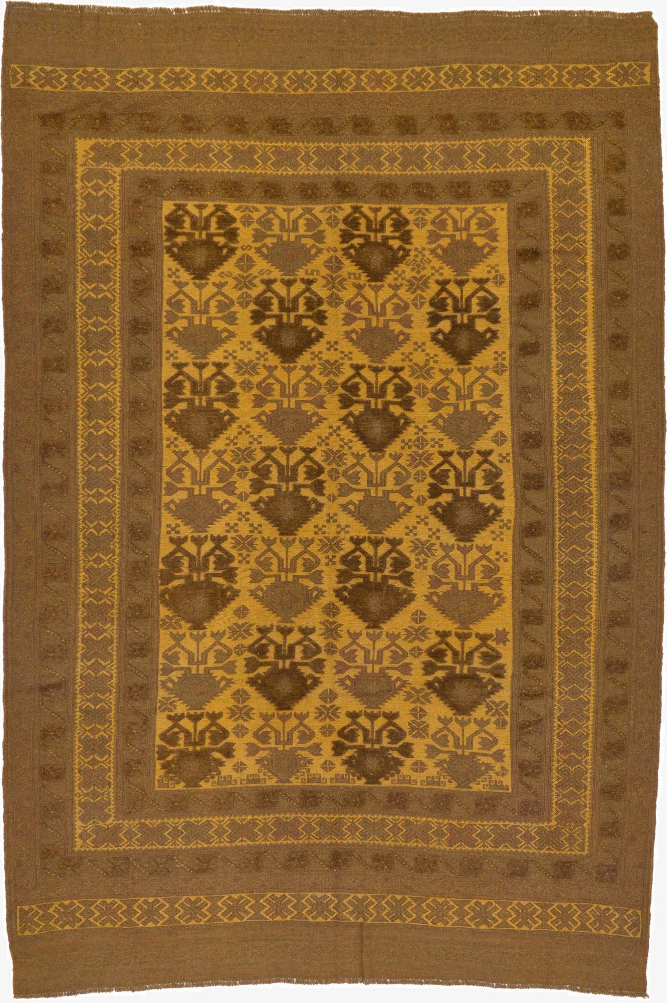  6' x 9'  Hand Woven Sumak Wool Rug