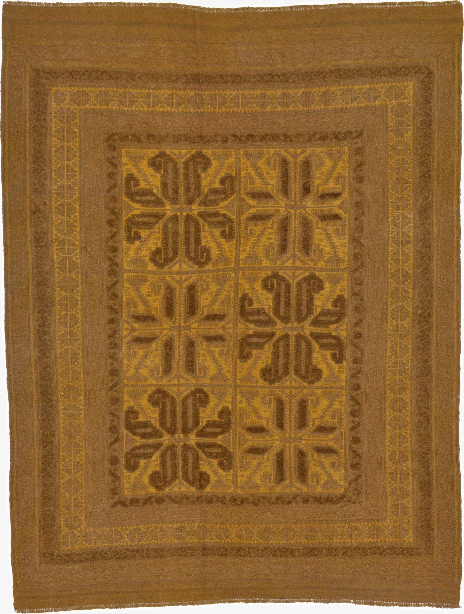  6' 4 x 8' 3  Hand Woven Sumak Wool Rug