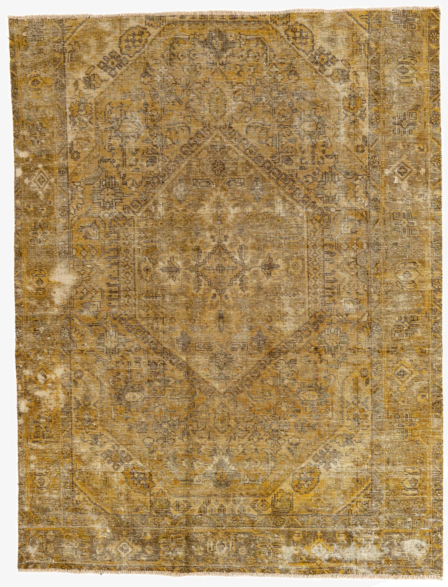  6' 3 x 8' 2  Hand Knotted Ultra Vintage Persian Wool Rug