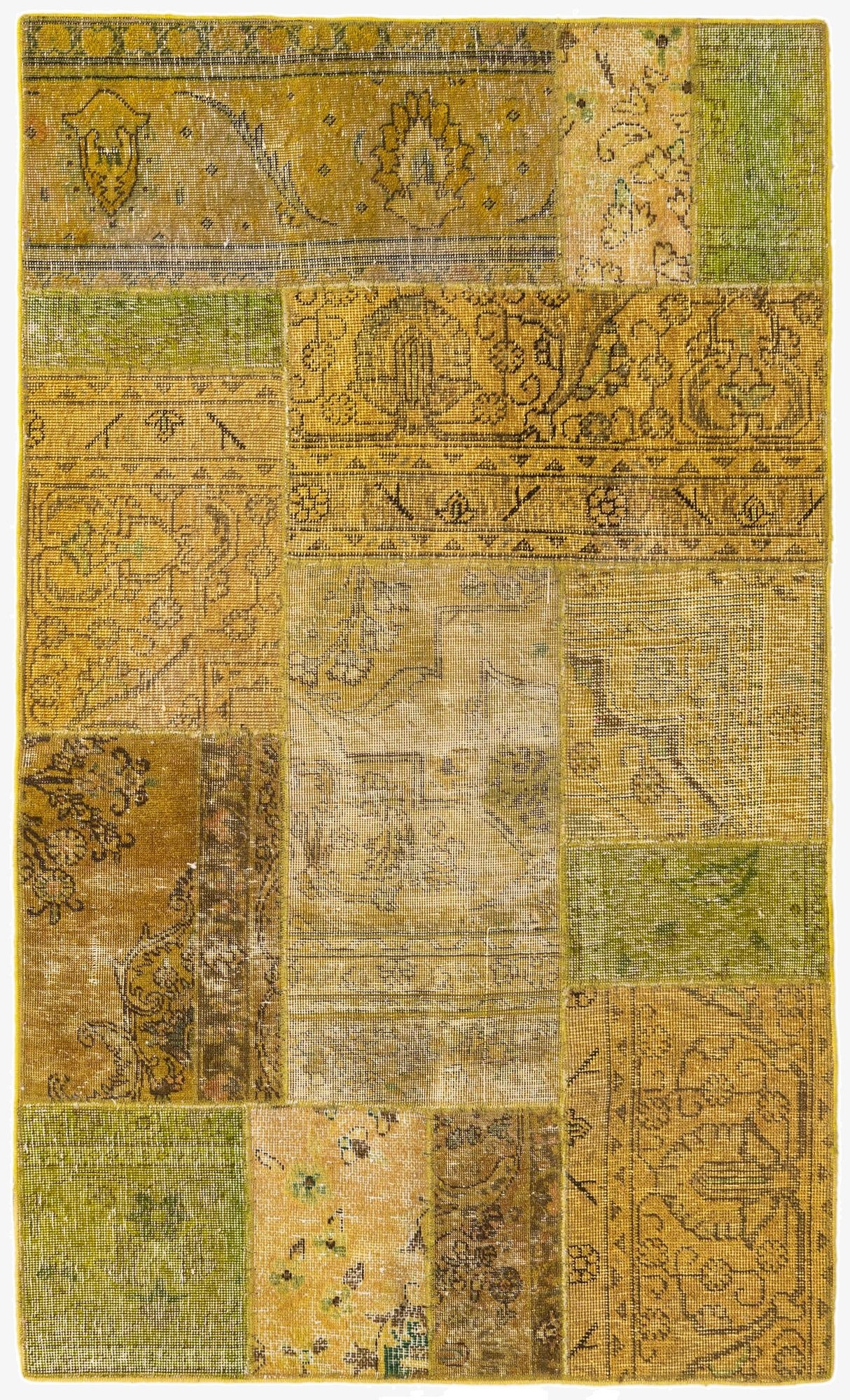  3' 4 x 5' 7  Hand Knotted Ultra Vintage Persian Wool Rug