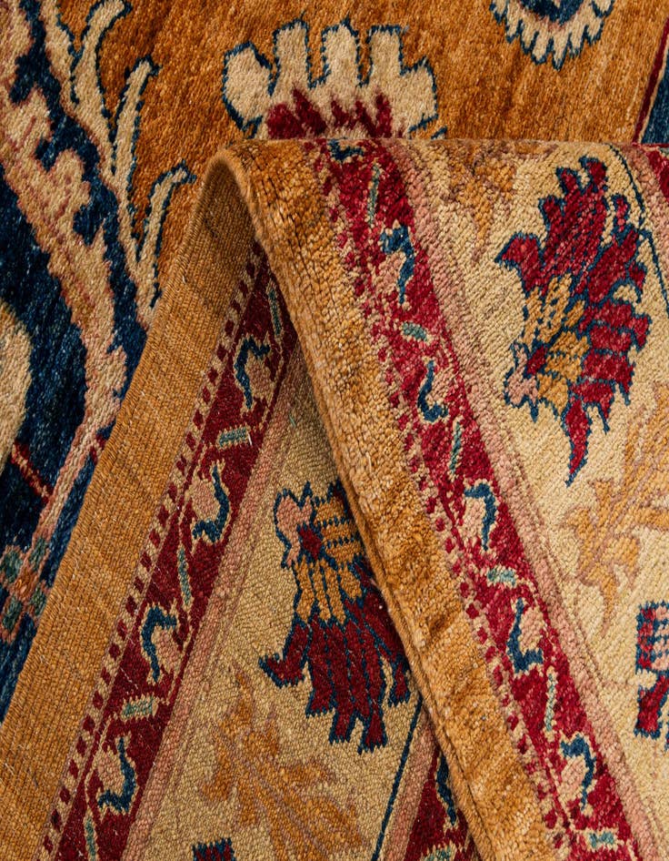 Detail image of  4' 11 x 6' 10  Hand Knotted Ziegler Wool Rug