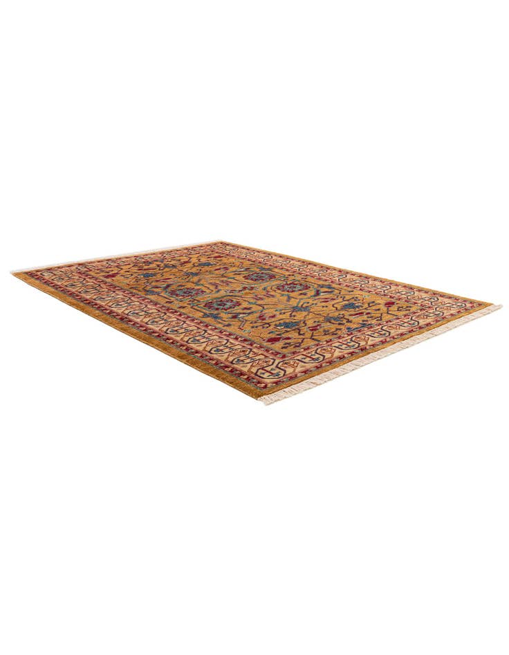 Detail image of  5' 1 x 6' 8  Hand Knotted Ziegler Wool Rug