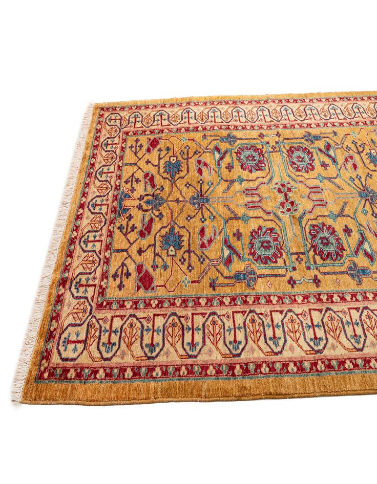 Detail image of  5' 1 x 6' 8  Hand Knotted Ziegler Wool Rug