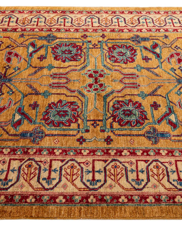 Detail image of  5' 1 x 6' 8  Hand Knotted Ziegler Wool Rug
