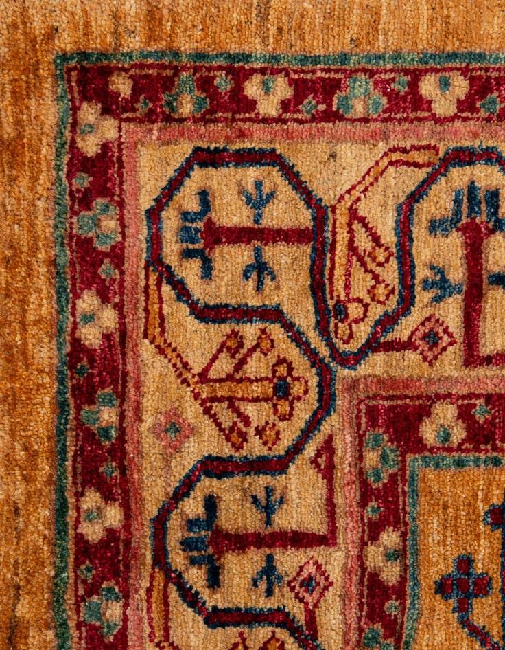 Detail image of  5' 1 x 6' 8  Hand Knotted Ziegler Wool Rug