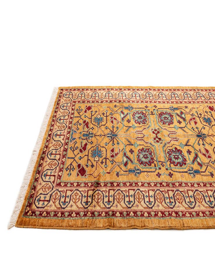 Detail image of  5' x 6' 11  Hand Knotted Ziegler Wool Rug