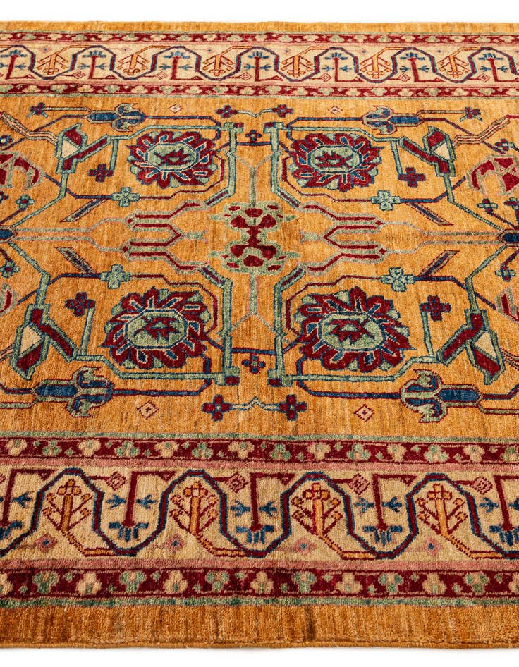 Detail image of  5' x 6' 11  Hand Knotted Ziegler Wool Rug