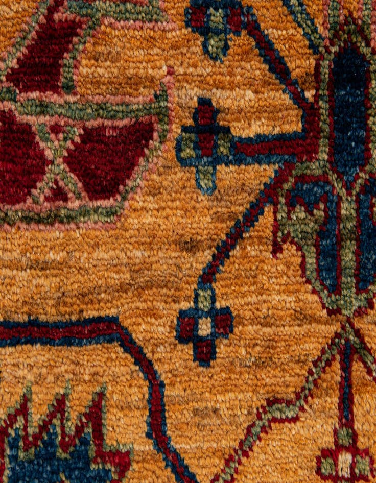 Detail image of  5' x 6' 11  Hand Knotted Ziegler Wool Rug