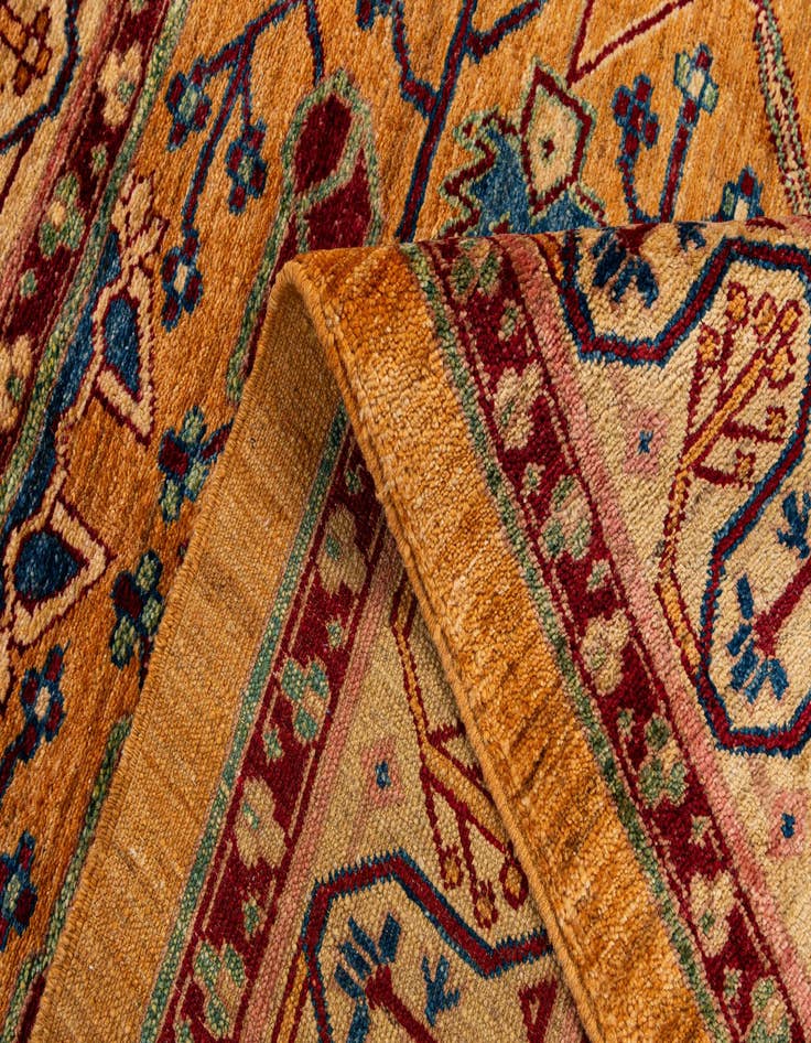 Detail image of  5' x 6' 11  Hand Knotted Ziegler Wool Rug