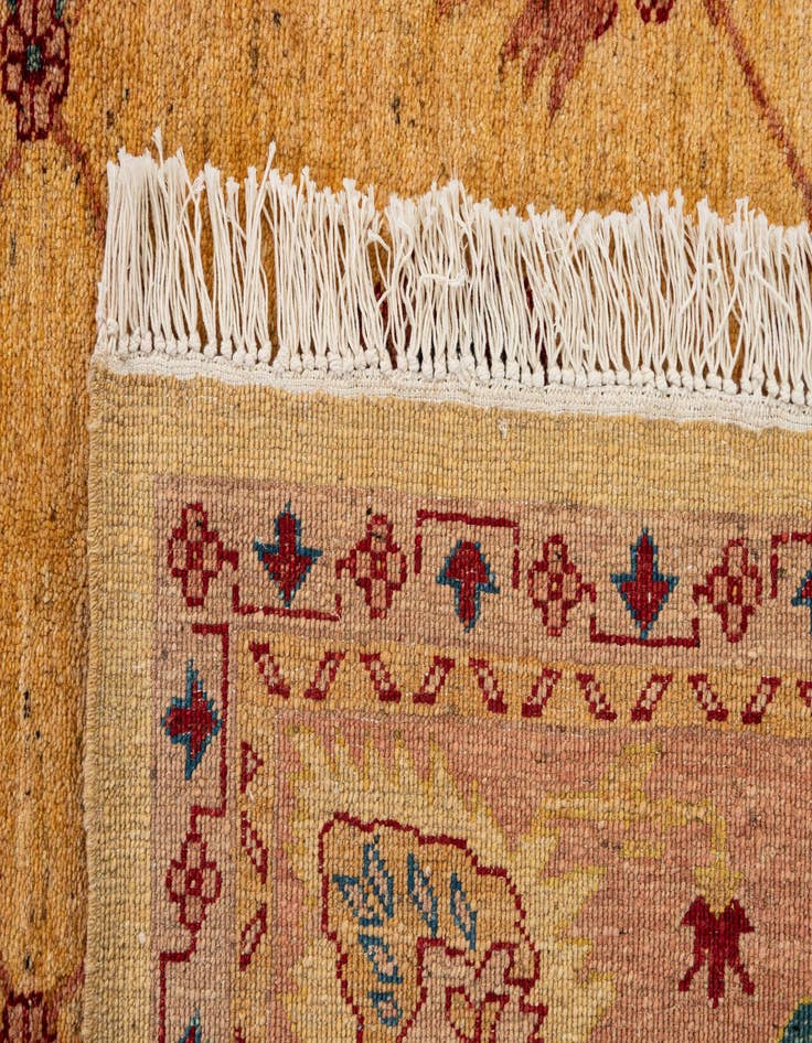 Detail image of  5' 7 x 7' 8  Hand Knotted Ziegler Wool Rug