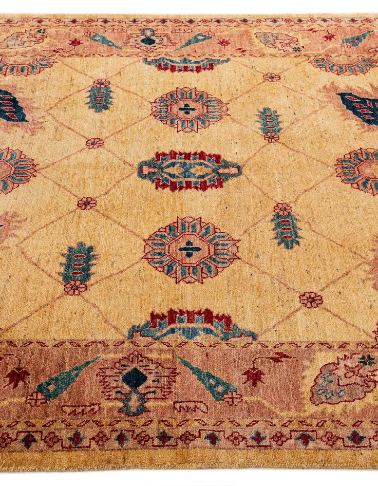 Detail image of  5' 7 x 7' 8  Hand Knotted Ziegler Wool Rug