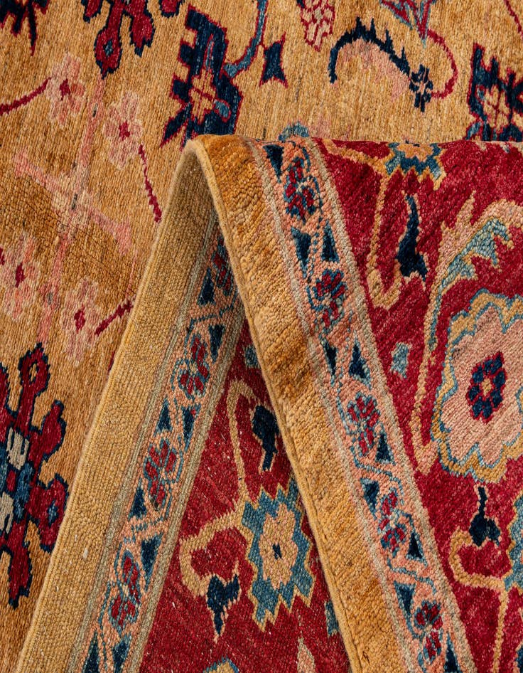 Detail image of  5' 5 x 8' 10  Hand Knotted Ziegler Wool Rug
