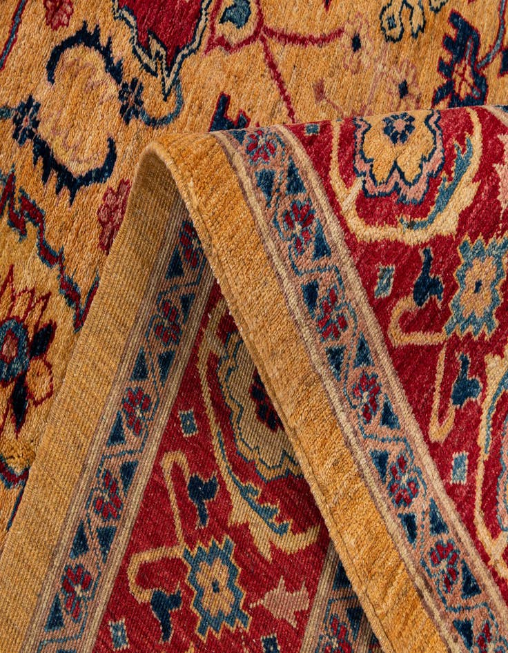 Detail image of  5' 6 x 8'  Hand Knotted Ziegler Wool Rug