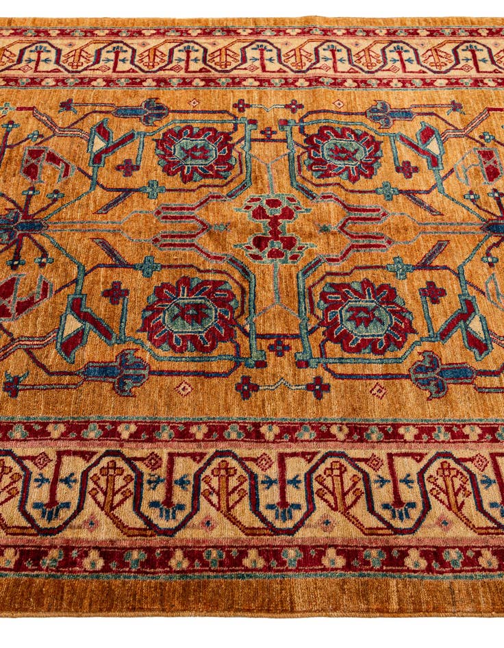 Detail image of  5' 2 x 6' 9  Hand Knotted Ziegler Wool Rug