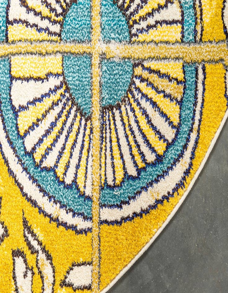 Detail image of  8' x 8'  Washable Hyacinth Round Rug