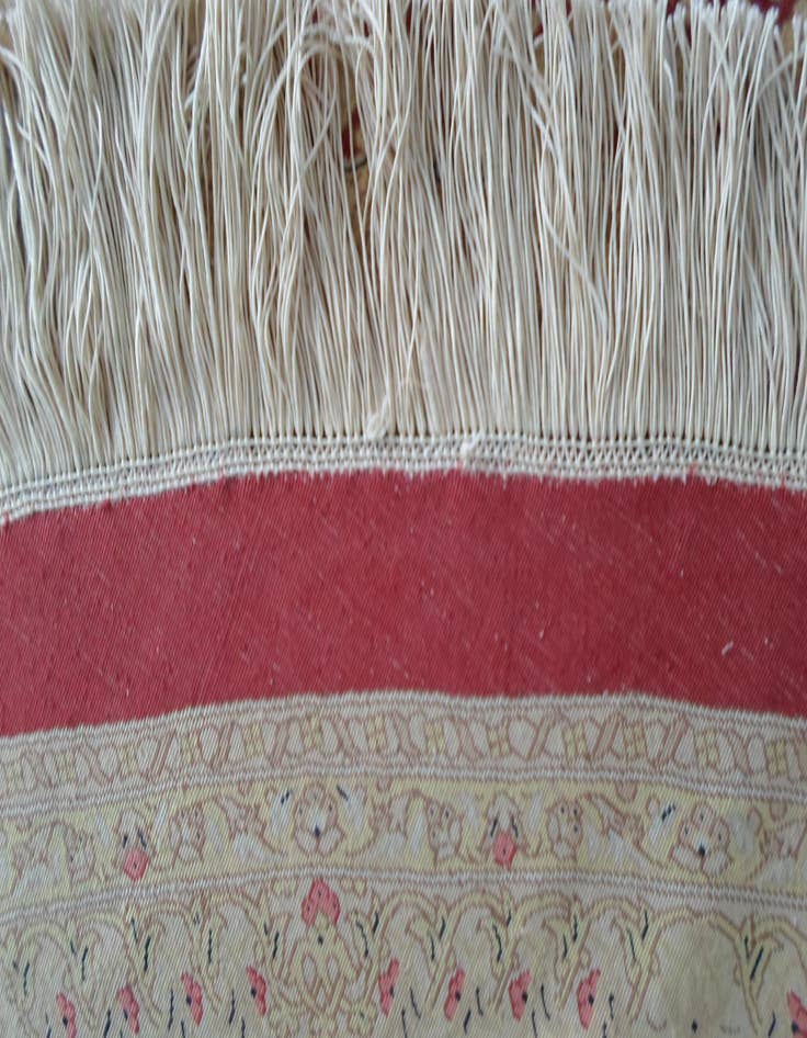 Detail image of  9' 10 x 9' 10  Hand Knotted Qom Persian Round Rug