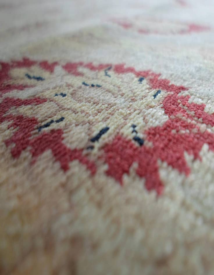 Detail image of  9' 10 x 9' 10  Hand Knotted Qom Persian Round Rug