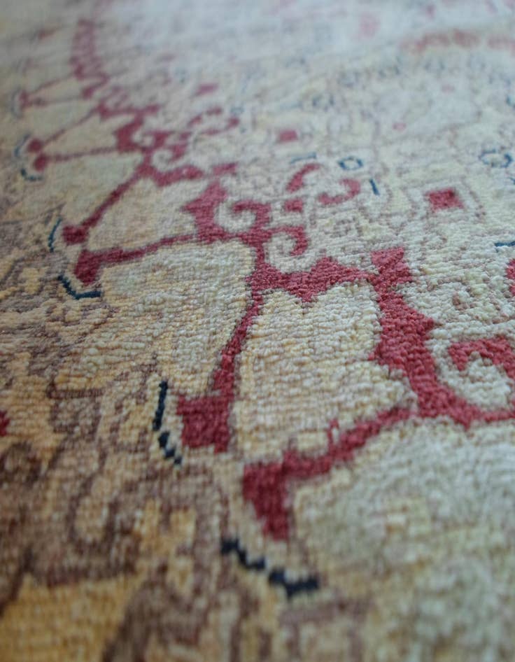 Detail image of  9' 10 x 9' 10  Hand Knotted Qom Persian Round Rug