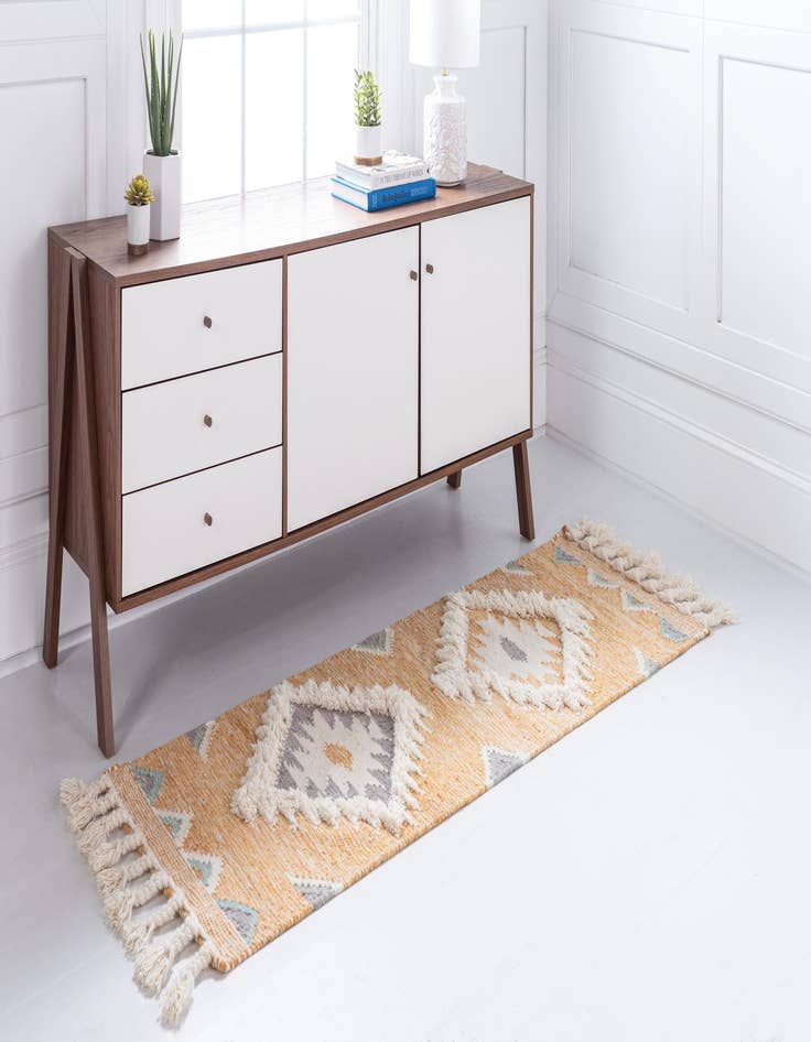 Detail image of  2' 2 x 8' 2  Hand Woven Arizona Wool Runner Rug