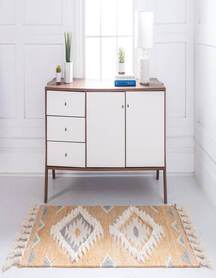 Detail image of  2' 2 x 8' 2  Hand Woven Arizona Wool Runner Rug