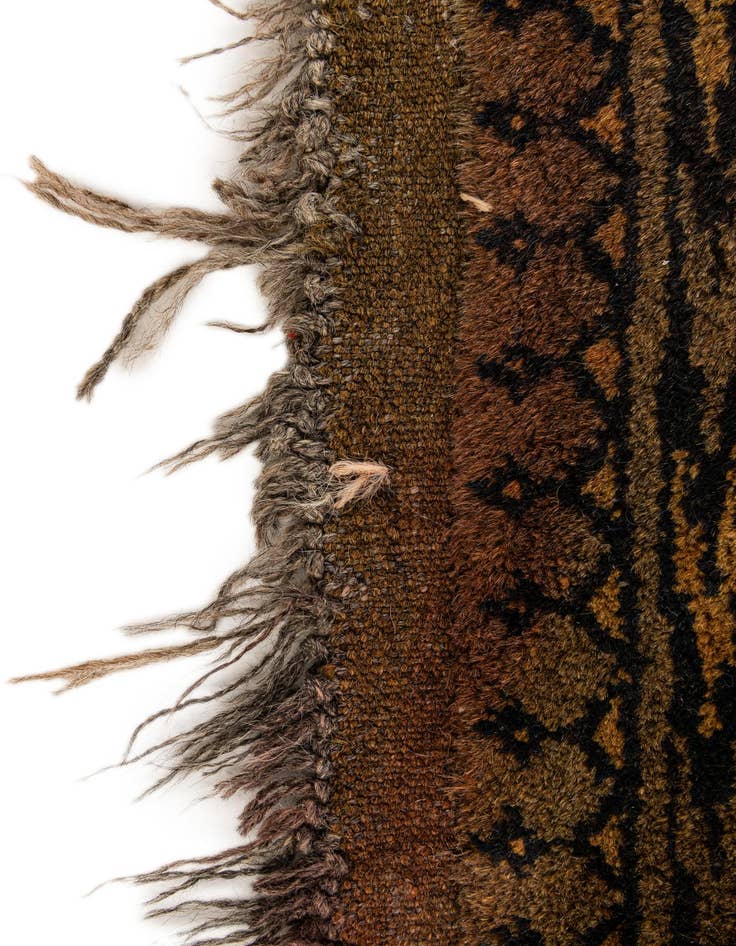 Detail image of  3' x 9'  Hand Knotted Khal Mohammadi Wool Runner Rug