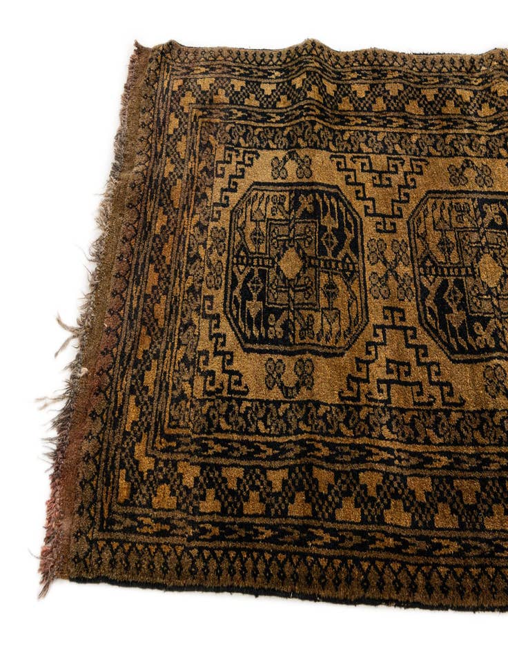 Detail image of  3' x 9'  Hand Knotted Khal Mohammadi Wool Runner Rug