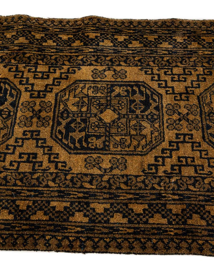 Detail image of  3' x 9'  Hand Knotted Khal Mohammadi Wool Runner Rug