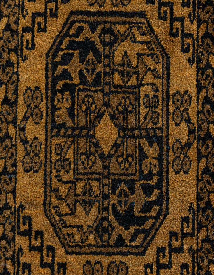 Detail image of  3' x 9'  Hand Knotted Khal Mohammadi Wool Runner Rug