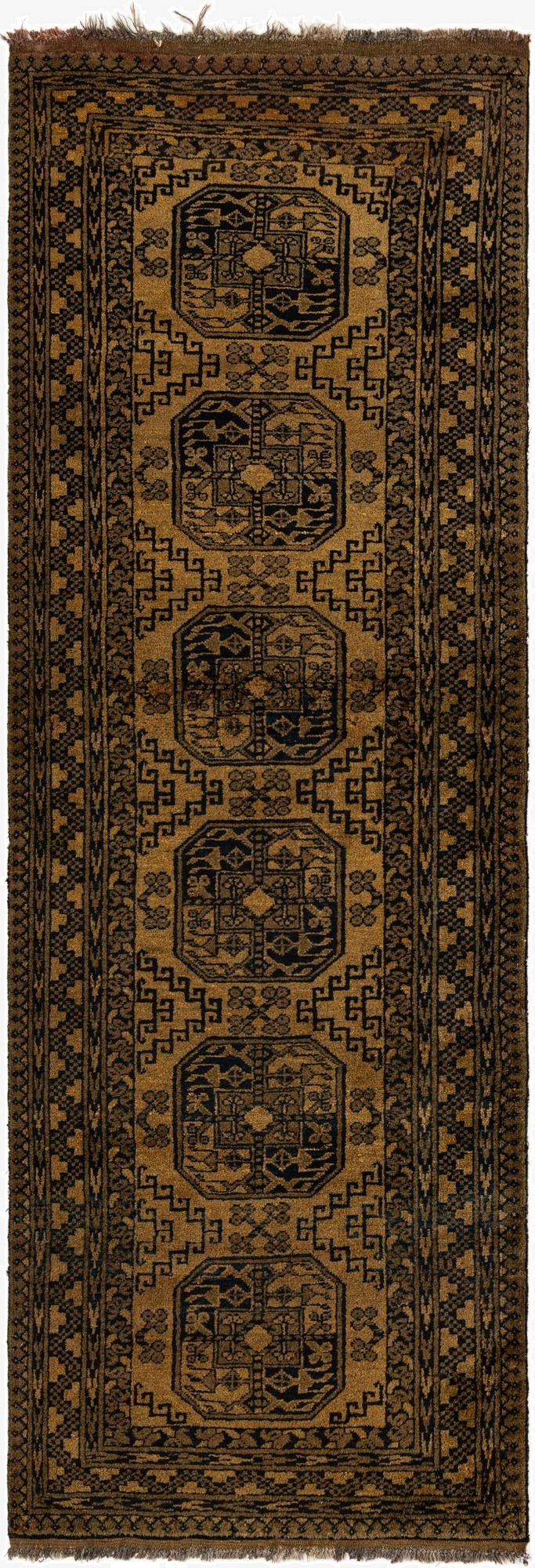  3' x 9'  Hand Knotted Khal Mohammadi Wool Runner Rug