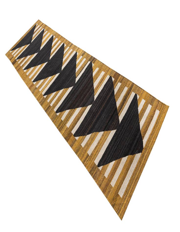 Detail image of  2' 10 x 10'  Hand Woven Kilim Modern Wool Runner Rug