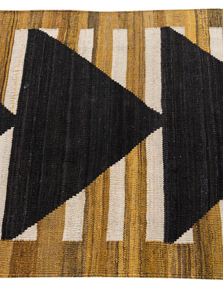 Detail image of  2' 10 x 10'  Hand Woven Kilim Modern Wool Runner Rug