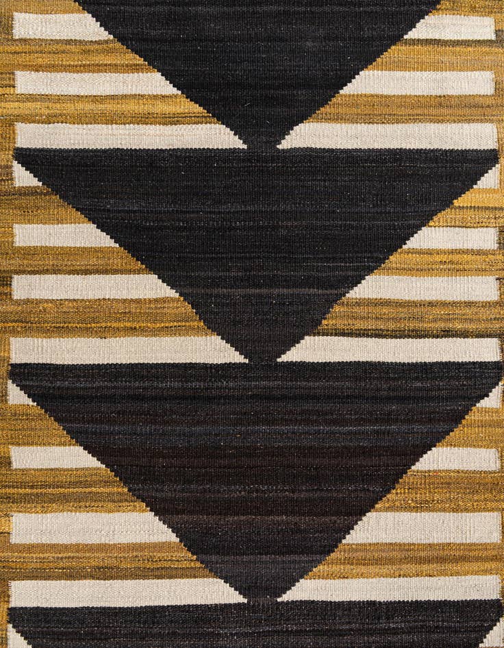 Detail image of  2' 10 x 10'  Hand Woven Kilim Modern Wool Runner Rug