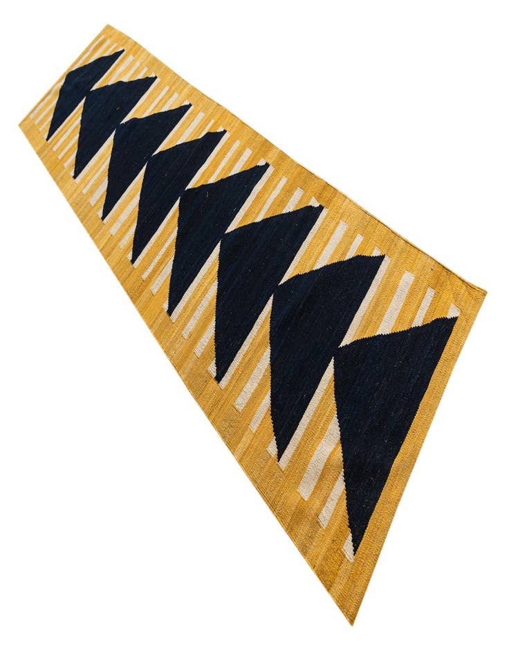 Detail image of  2' 8 x 9' 9  Hand Woven Kilim Modern Wool Runner Rug