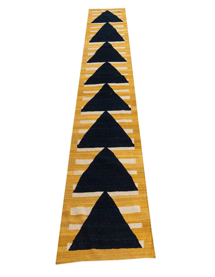 Detail image of  2' 8 x 9' 9  Hand Woven Kilim Modern Wool Runner Rug