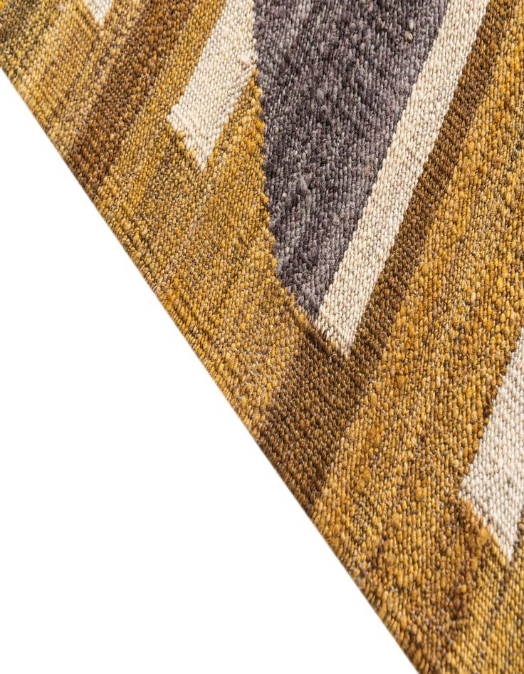Detail image of 2' 8 x 11' 2 Hand Woven Kilim Modern Wool Runner Rug