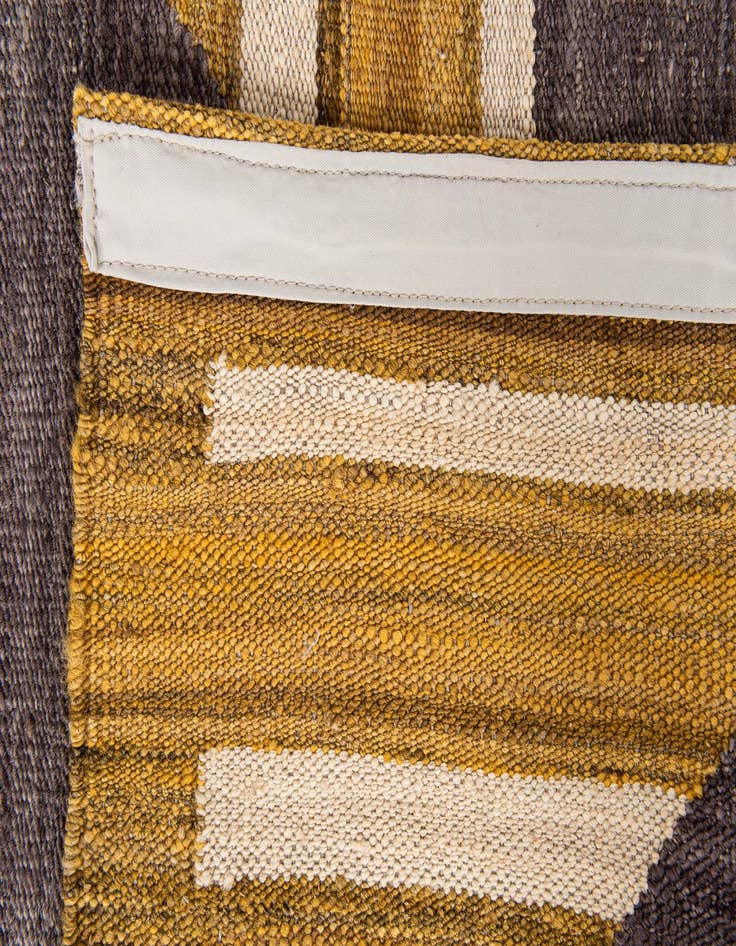 Detail image of 2' 8 x 11' 2 Hand Woven Kilim Modern Wool Runner Rug