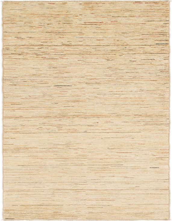 A 10 ft runner rug in shades of yellow and gold with subtle horizontal stripes, perfect for a hallway.