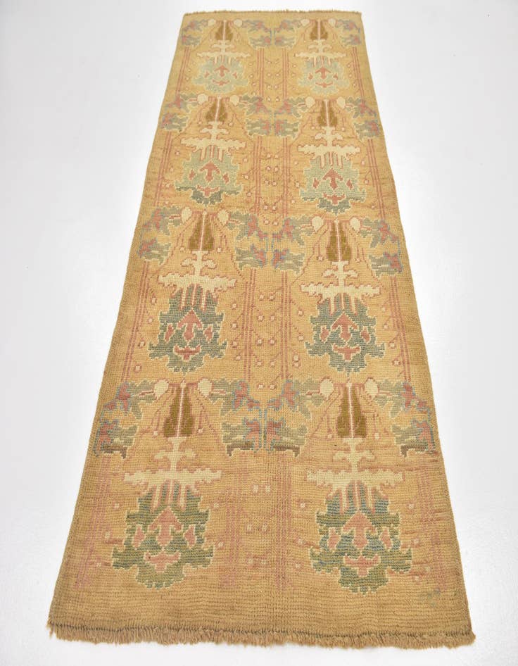 Detail image of  4' 5 x 8' 2  Hand Knotted Oushak Wool Runner Rug