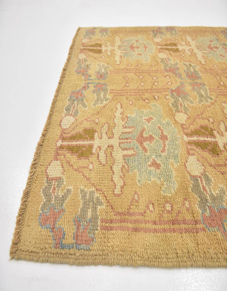 Detail image of  4' 5 x 8' 2  Hand Knotted Oushak Wool Runner Rug