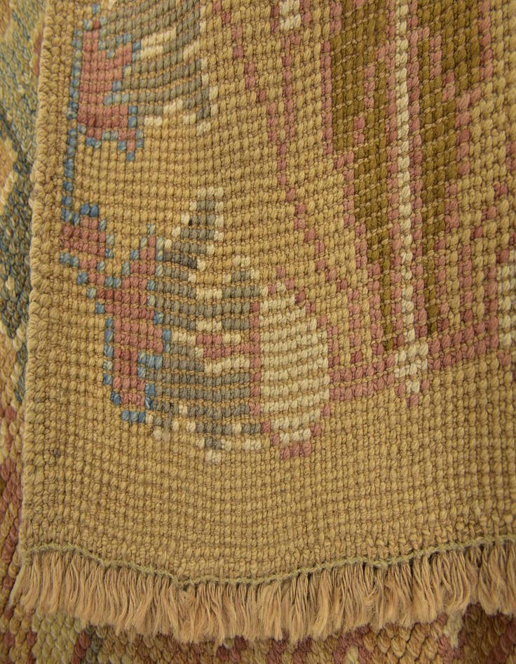 Detail image of  4' 5 x 8' 2  Hand Knotted Oushak Wool Runner Rug