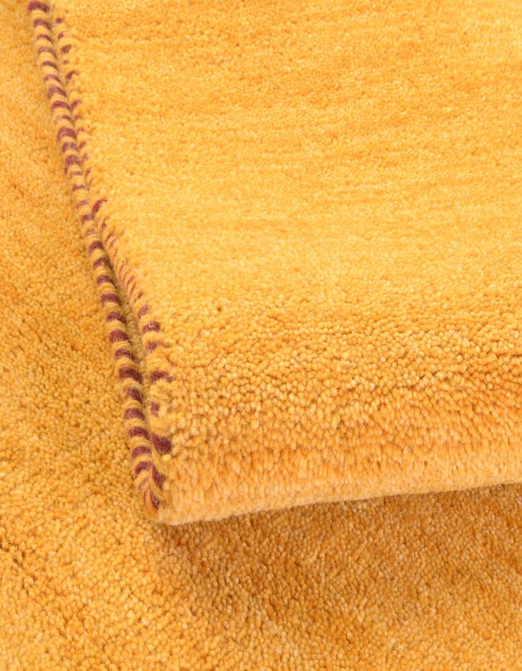 Detail image of  2' 7 x 6' 7  Hand Knotted Solid Gabbeh Wool Runner Rug