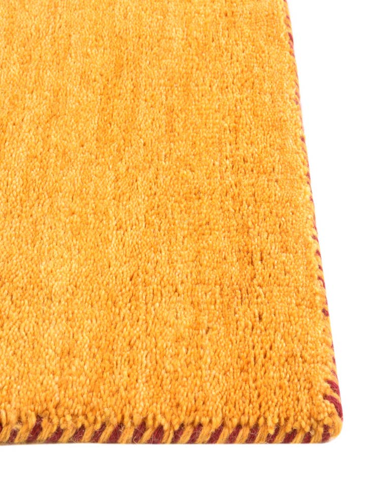 Detail image of  2' 7 x 6' 7  Hand Knotted Solid Gabbeh Wool Runner Rug