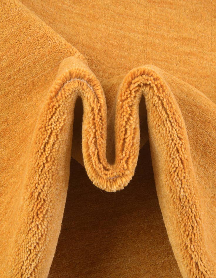 Detail image of  2' 7 x 6' 7  Hand Knotted Solid Gabbeh Wool Runner Rug