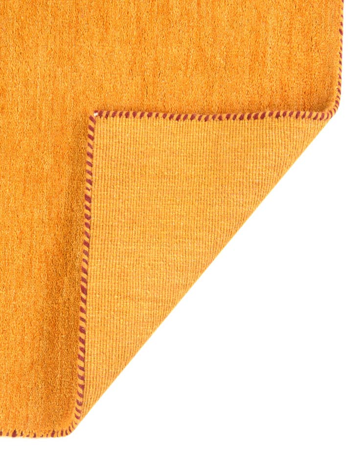 Detail image of  2' 7 x 6' 7  Hand Knotted Solid Gabbeh Wool Runner Rug